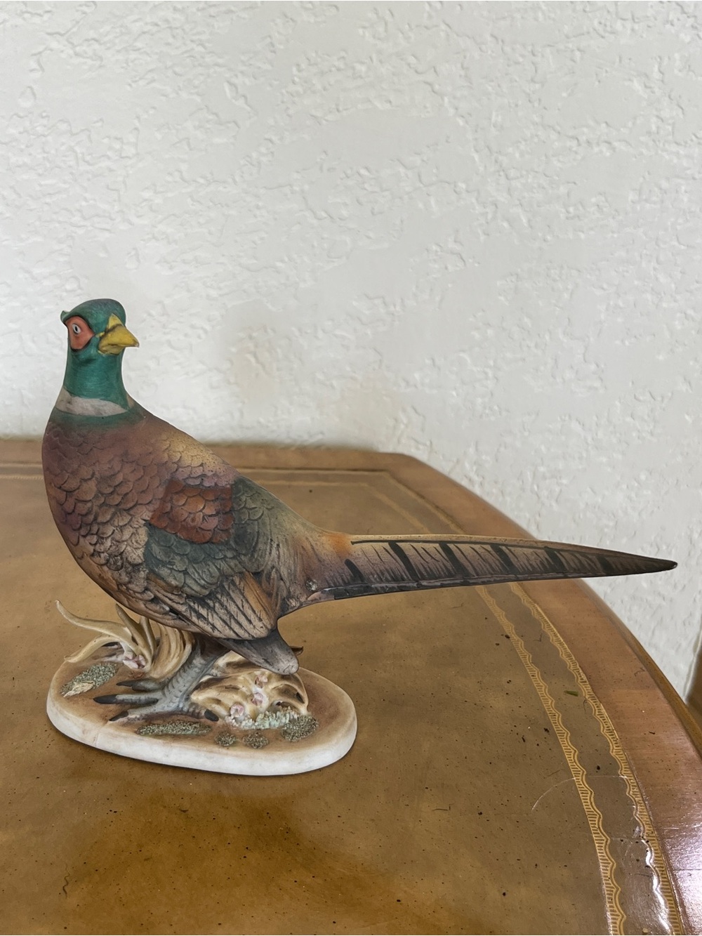 Vintage Lefton KW769 Pheasant Figurines Pair Bisque Porcelain Hand Painted Japan - Picture 3 of 10